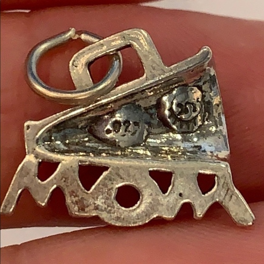 Sterling silver charm cheerleader mom megaphone - Picture 2 of 6
